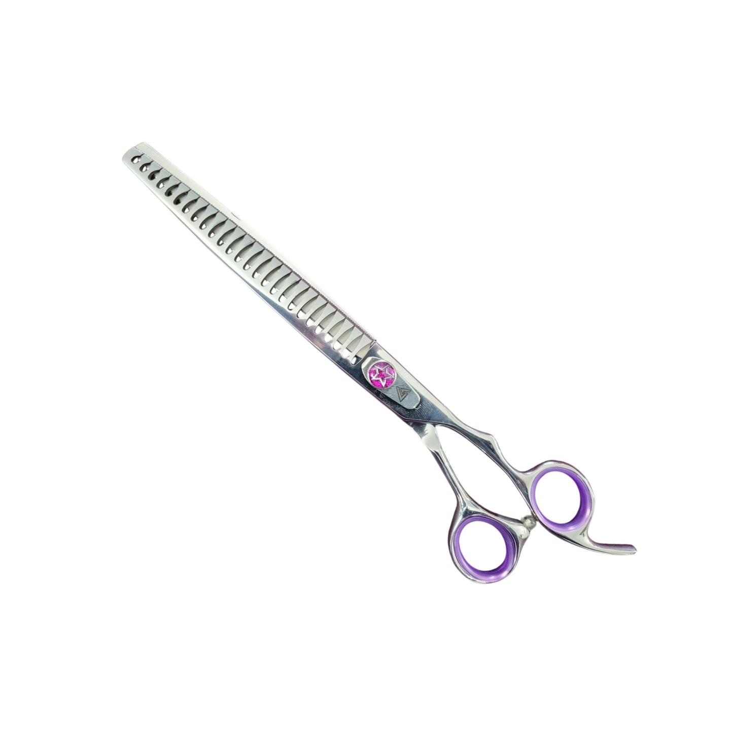 Ghost 8 inch professional chunker shears with purple tension button for dog grooming