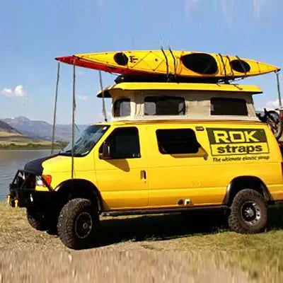 ROK Straps 60" Motorcycle & ATV Adjustable Stretch Strap — Heavy Duty Cargo Tie Down