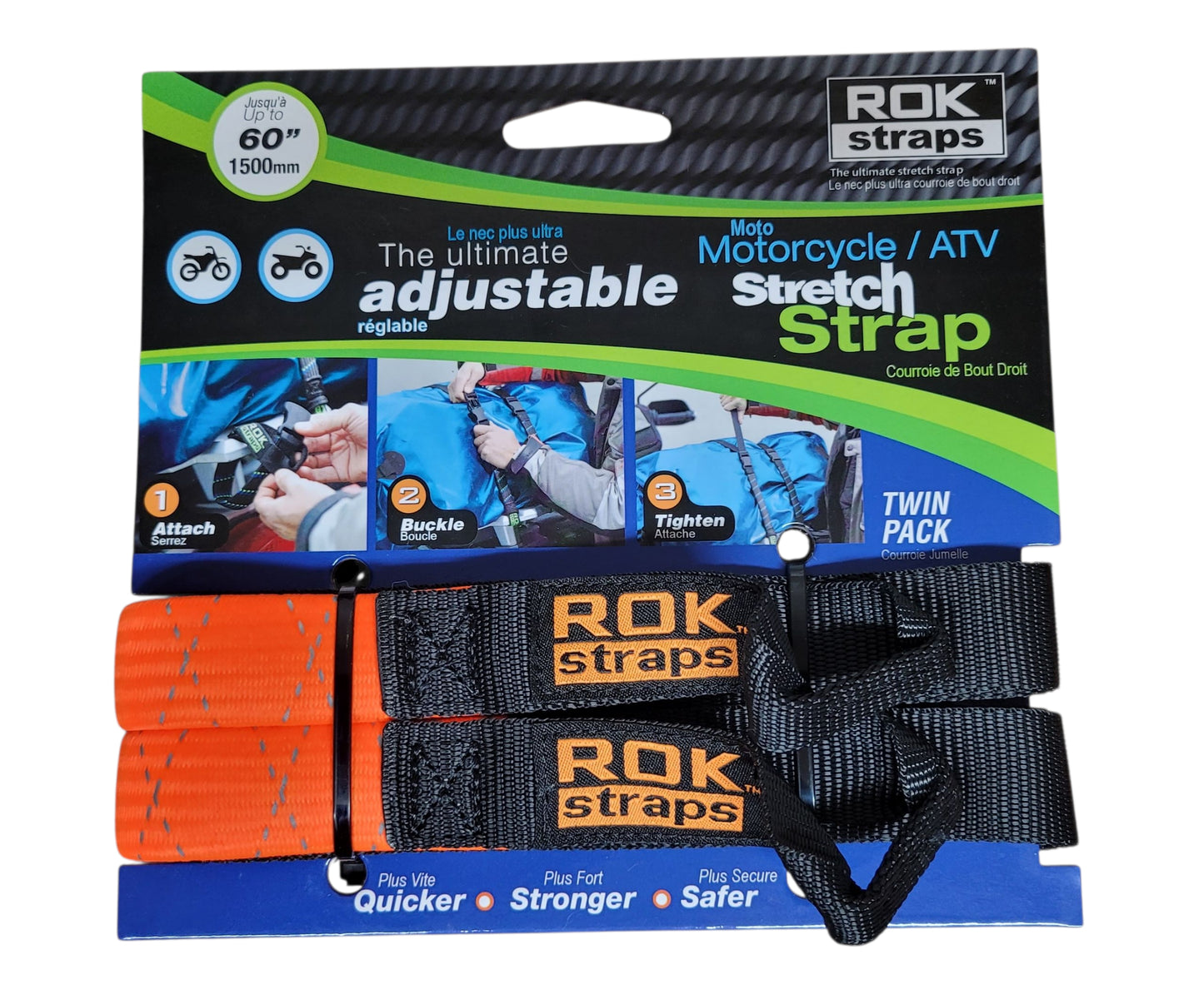 ROKstraps Motorcycle / ATV Stretch Strap - 60"