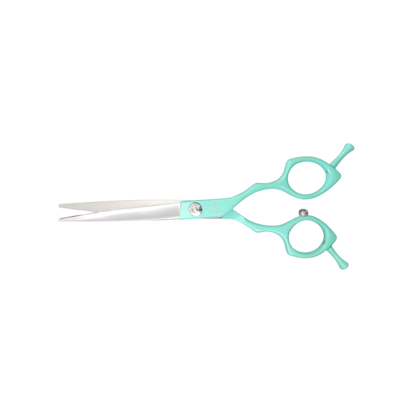 6.5" set of straight ghost pet grooming shear green handle