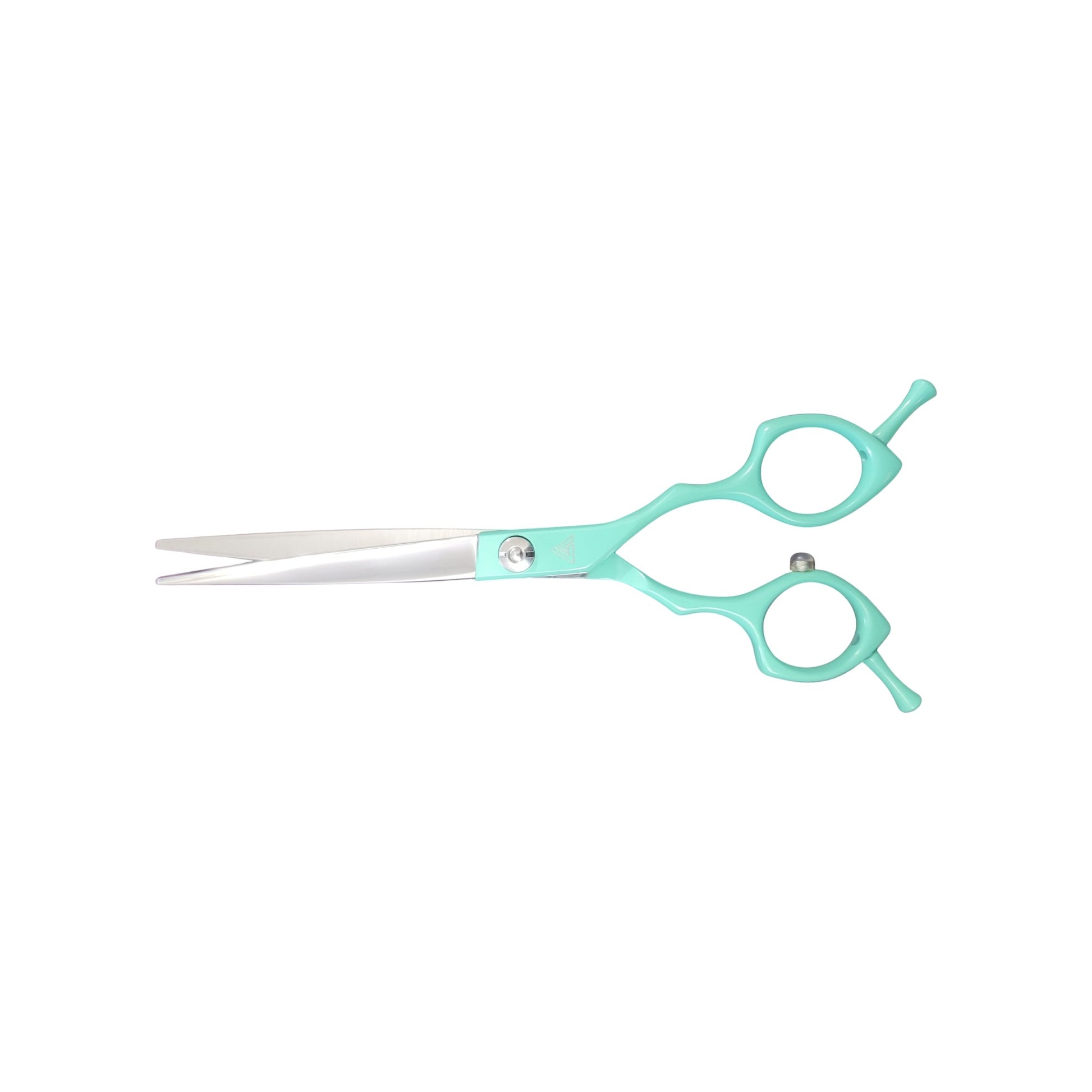 6.5" set of straight ghost pet grooming shear green handle