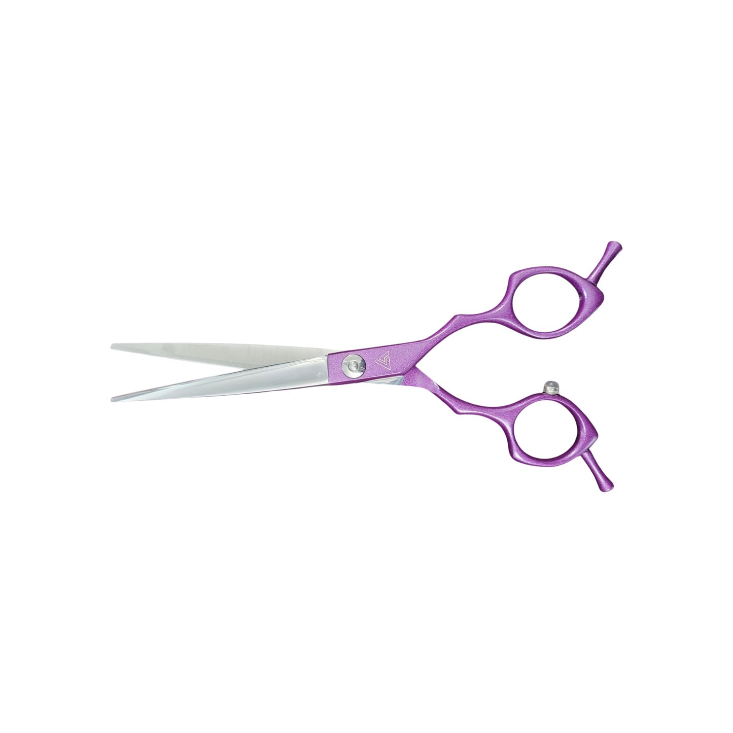 6.5" set of straight ghost pet grooming shear purple handle