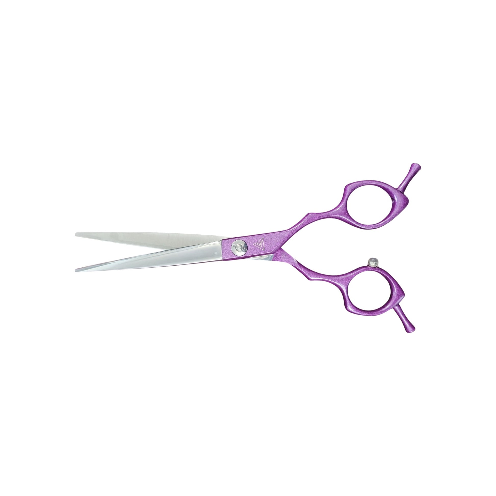 6.5" set of straight ghost pet grooming shear purple handle