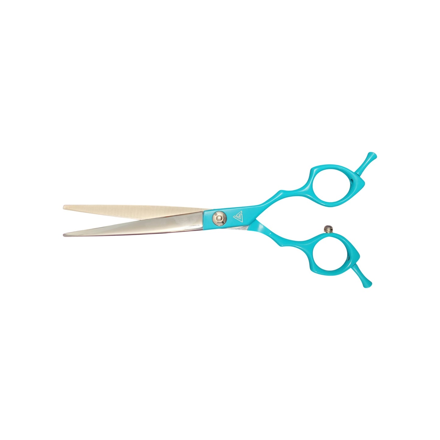 6.5" set of straight ghost pet grooming shear blue handle