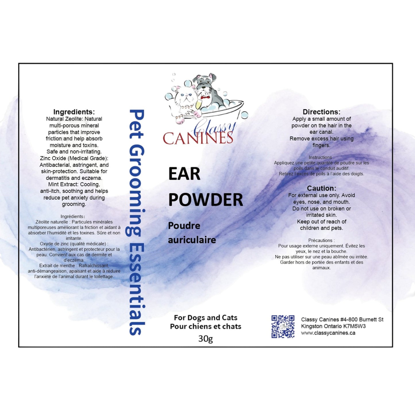 Classy Canines Ear Plucking Powder for Dogs & Cats — 30g