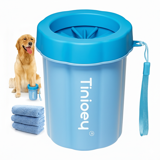 Clean Paws Clean Floors Happy Homes Dog Paw Cleaner with 3 Absorbent Towels for Quick Gentle Cleaning in 3 Sizes