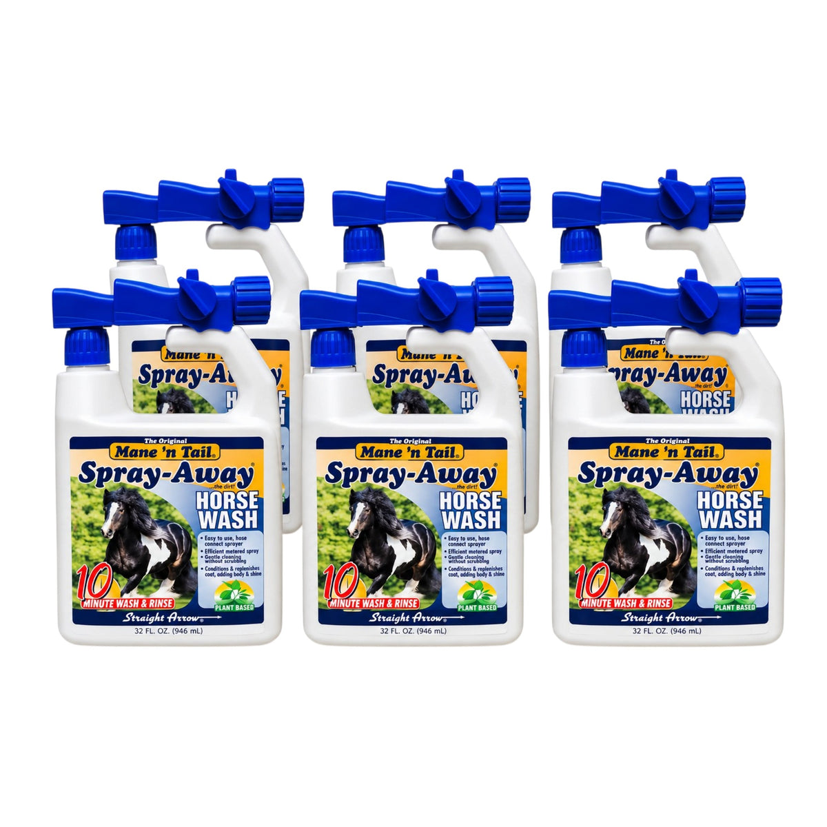 Mane 'n Tail Spray-Away Plant-Based Horse Wash with Hose Sprayer