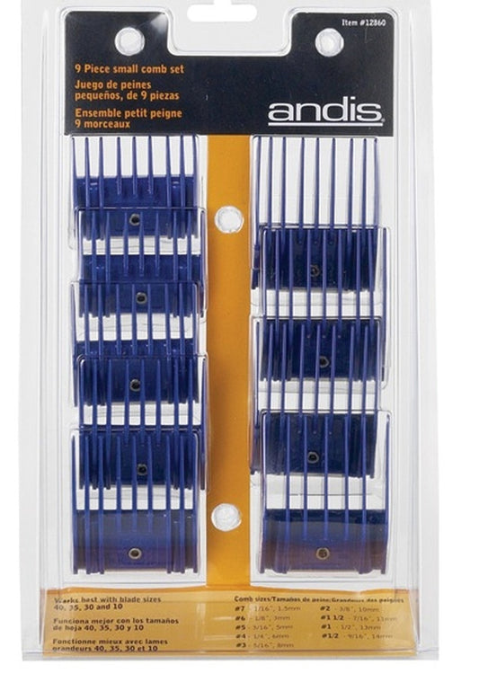9 Piece Small Clip Comb Set - Andis