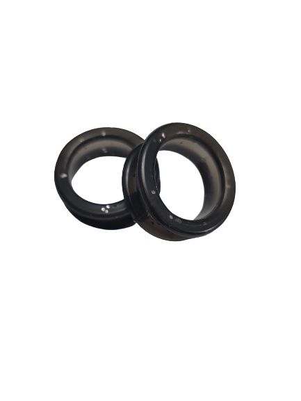 Black scissor finger ring inserts for professional grooming and hairdressing shears