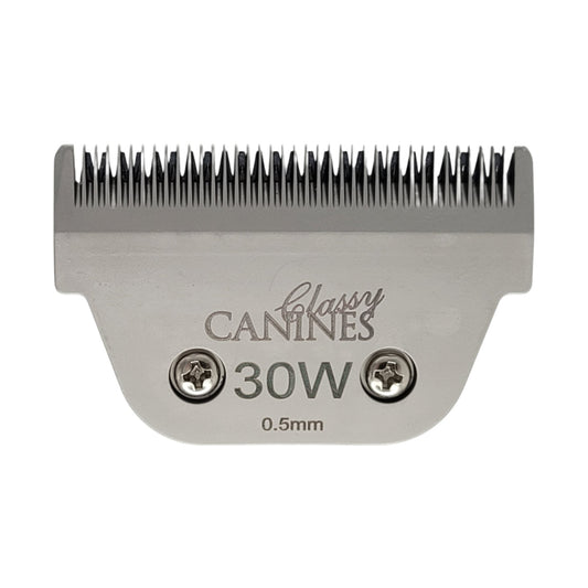 Classy Canines #30W wide A5 detachable clipper blade with 0.5 mm cutting length for professional pet grooming