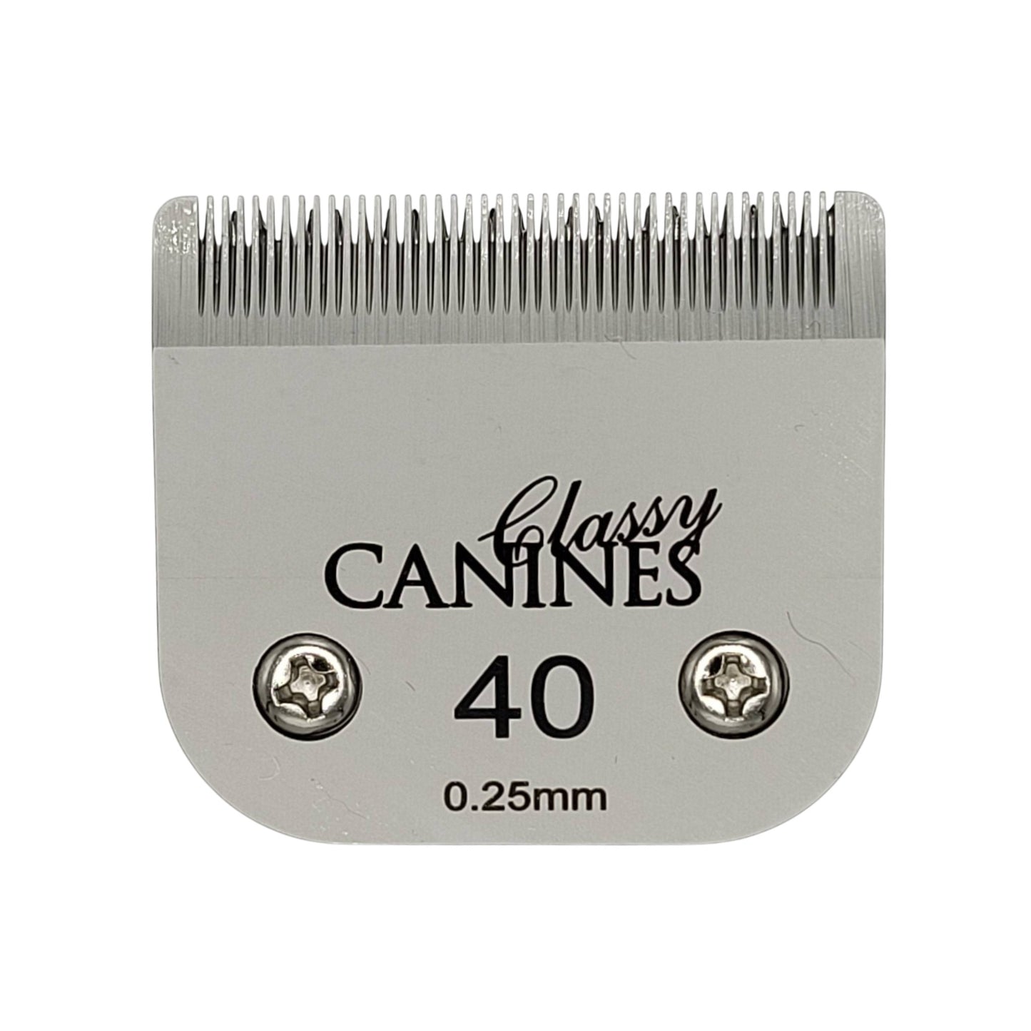 Classy Canines #40 A5 detachable clipper blade with 0.25 mm cutting length for close professional pet grooming