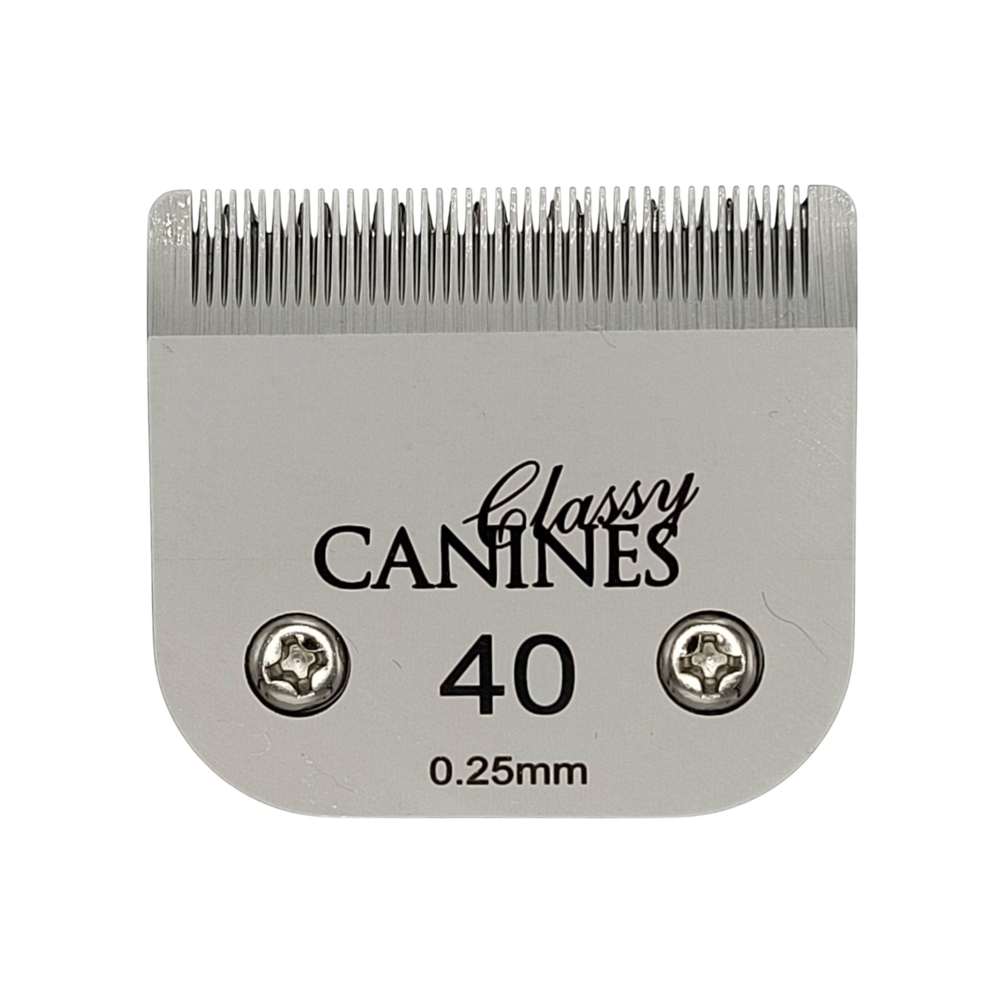 Classy Canines #40 A5 detachable clipper blade with 0.25 mm cutting length for close professional pet grooming