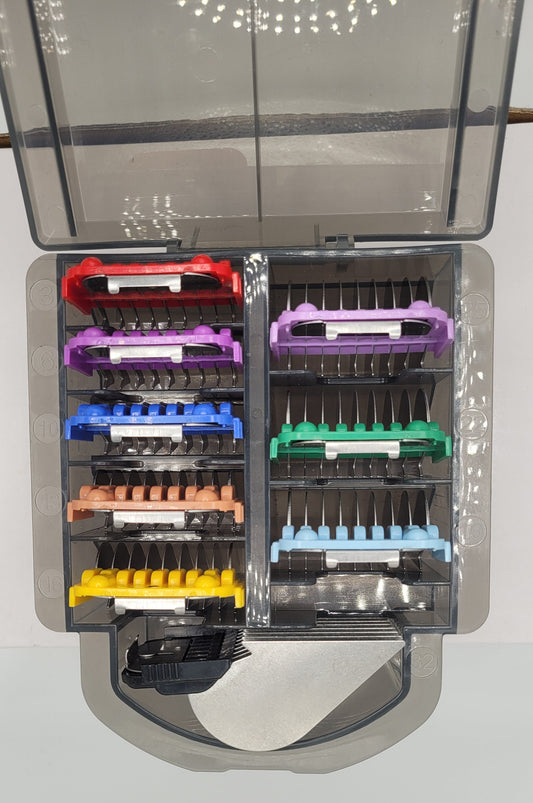 Classy Canines 9 Piece Stainless Steel A5 Clip Comb Set Fits Standard #10 and #30 A5 Blades
