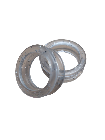 Clear scissor finger ring inserts for professional grooming and hairdressing shears