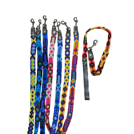 Colourful CollarPet handcrafted dog leashes hand-braided by artisans in Chiapas, Mexico

