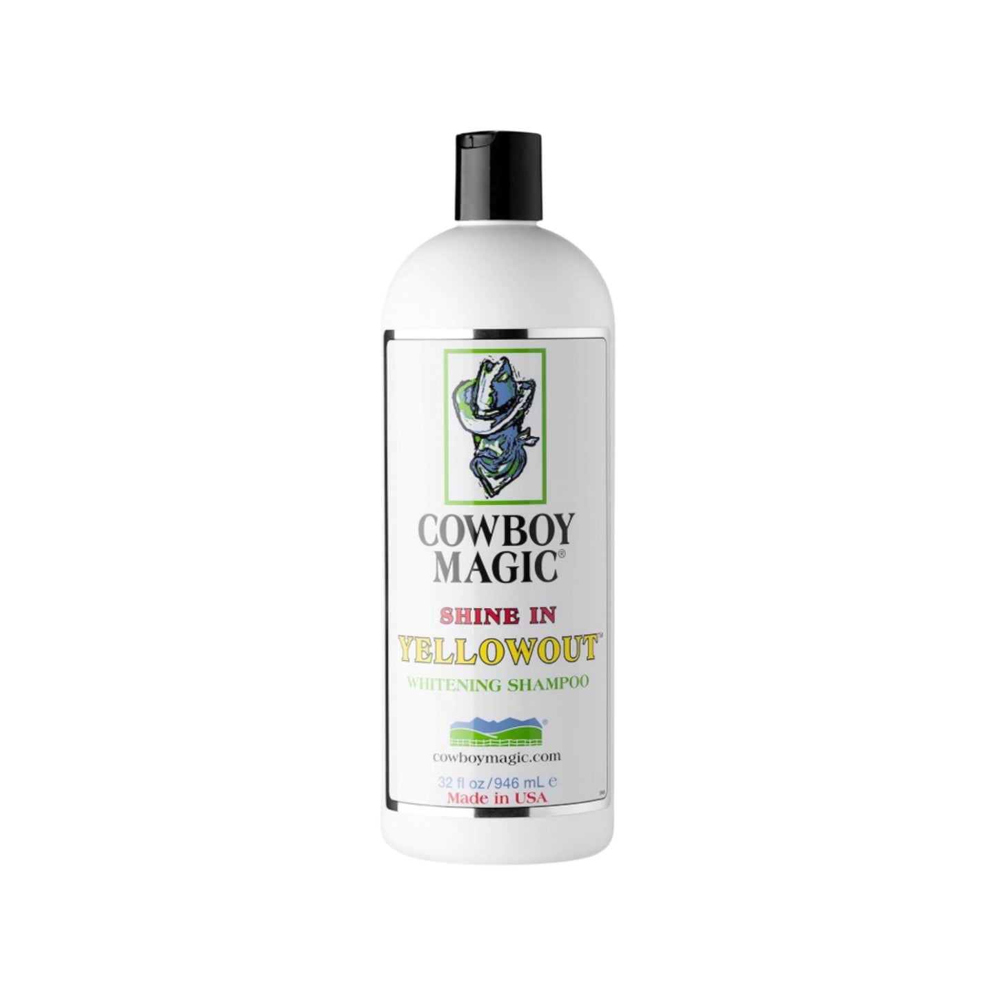 Cowboy Magic Shine In Yellowout brightening shampoo 32 oz bottle for horses, dogs and cats