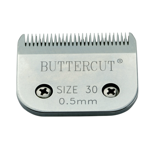 Geib Buttercut #30 stainless steel clipper blade 0.5 mm (1/50") cut length