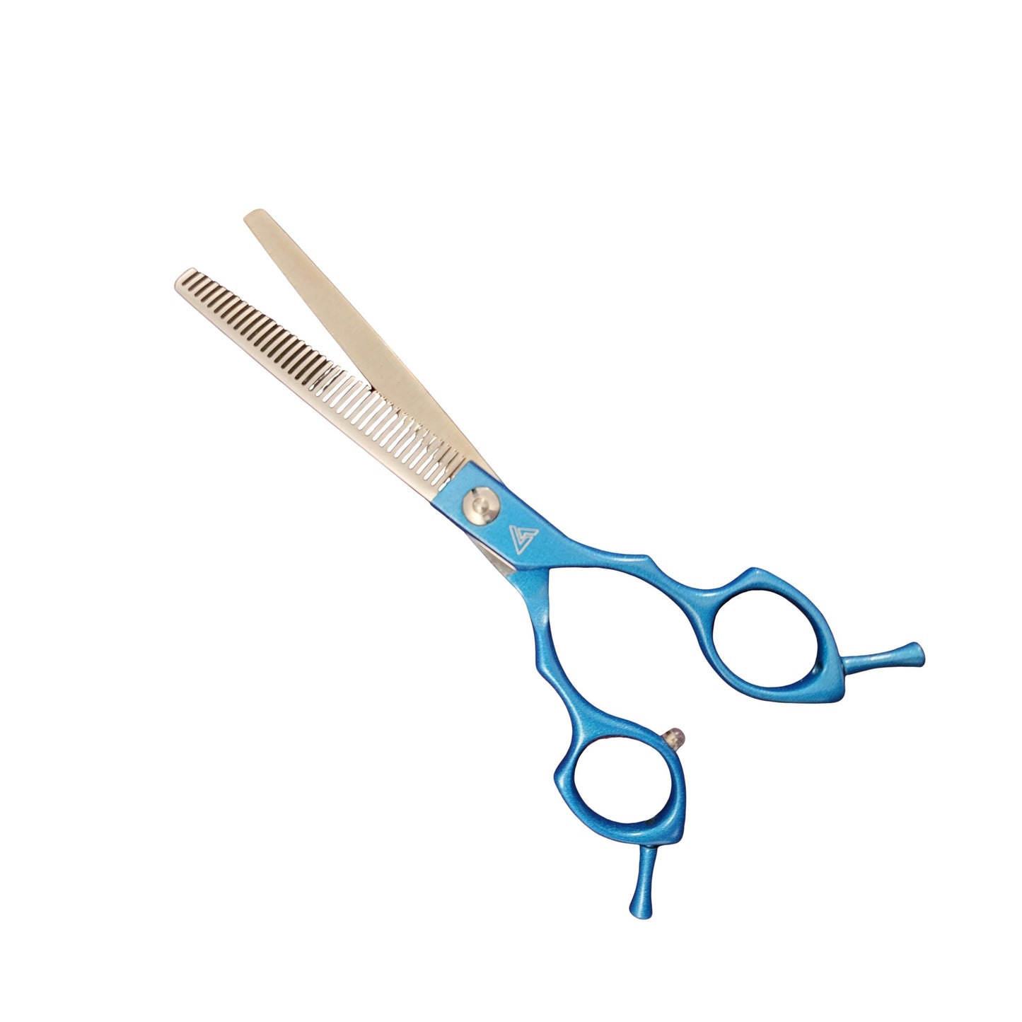Ghost 6.5 inch professional thinning shears with blue handles for dog grooming

