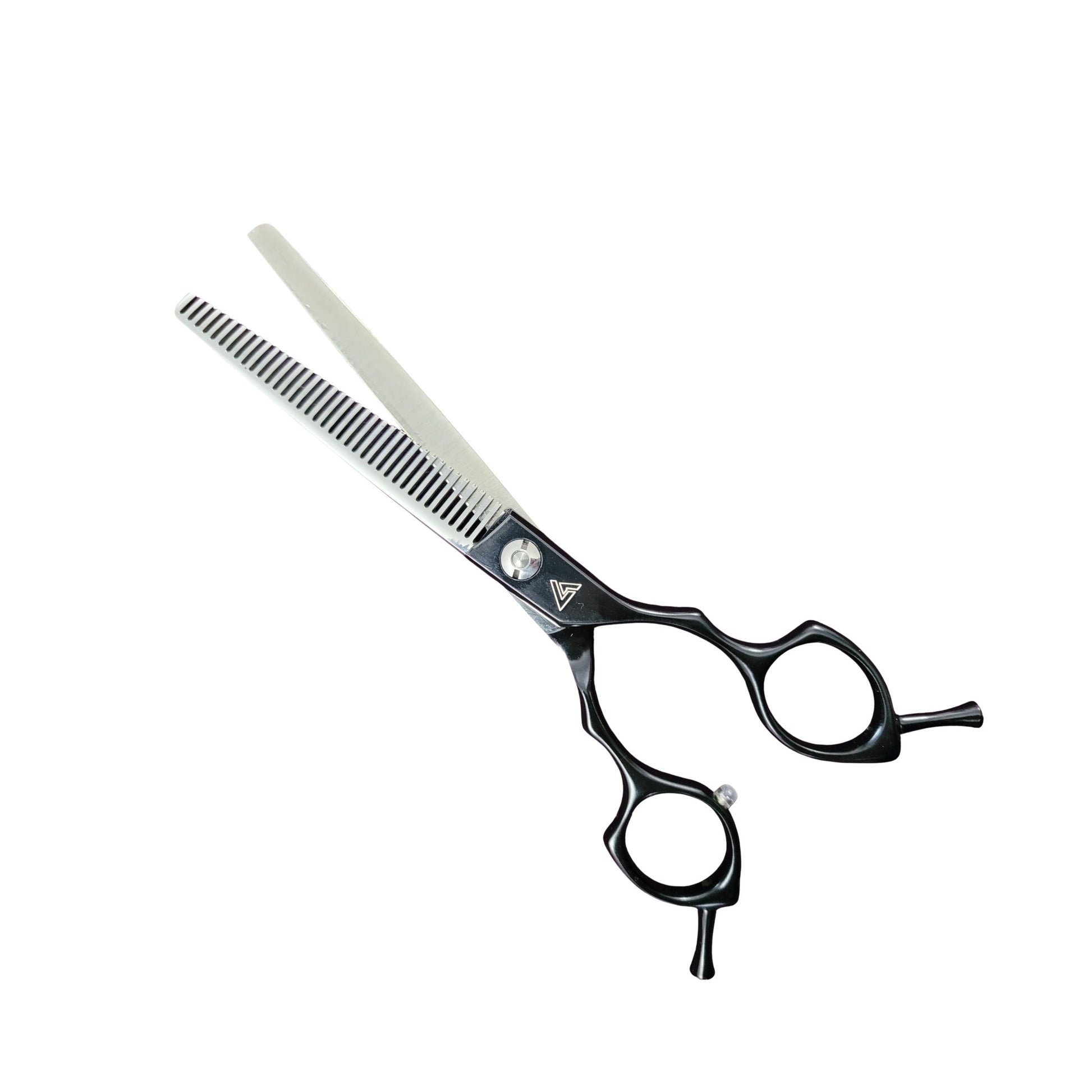 Ghost 6.5 inch professional thinning shears with black handles for dog grooming
