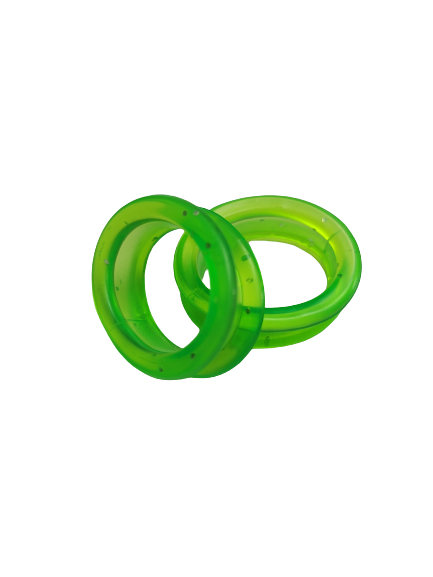 Green scissor finger ring inserts for professional grooming and hairdressing shears