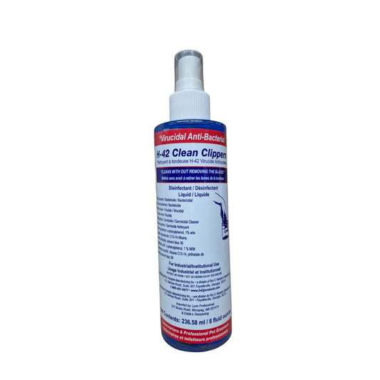 H-42 Clean Clippers Disinfectant Spray for Groomers and Barbers | 8oz and 16oz