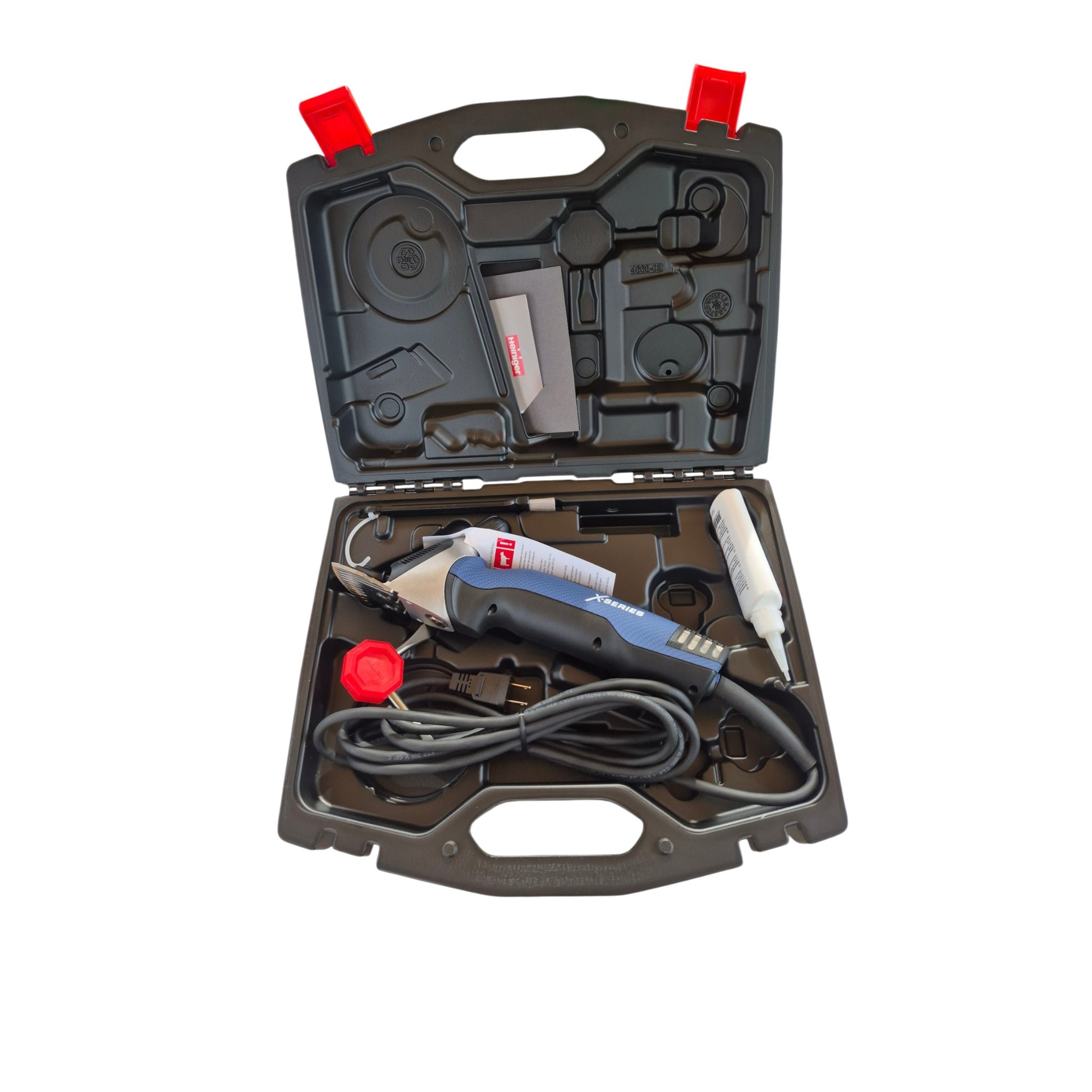 Heiniger Xpert Professional Corded Sheep & Camelid Clipper complete kit with carrying case, comb and cutter.