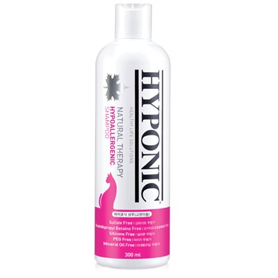 HYPONIC Natural Therapy Shampoo for Cats 300ml Professional Cat Shampoo