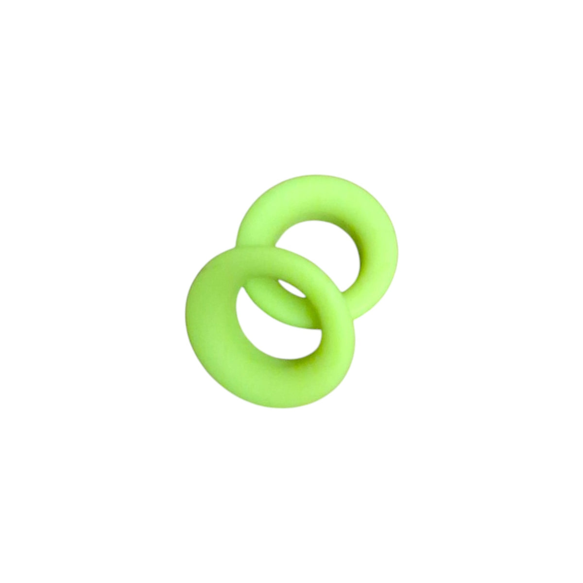 Lime green soft silicone scissor finger inserts for grooming and hairdressing shears