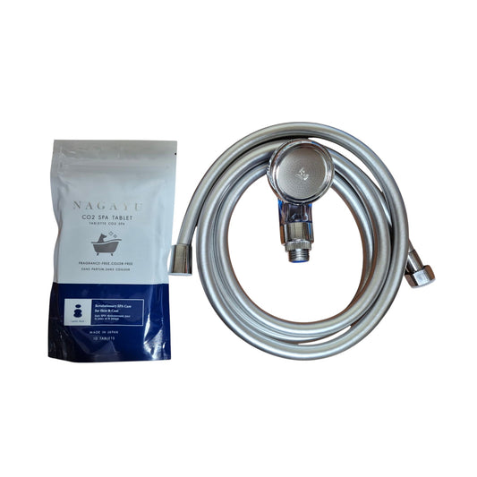 Nagayu CO₂ Skin Hydrotherapy Starter Kits – Original & Coconut Oil | 2016 Shower Head, 200 cm Hose & 10 Spa Tablets | Professional Pet Spa Systems