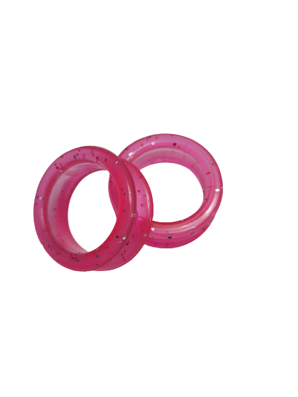 Pink scissor finger ring inserts for professional grooming and hairdressing shears