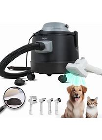 Shernbao - Vacuum Cleaner with Foot Pedal & Self Cleaning Pet Brush Kit