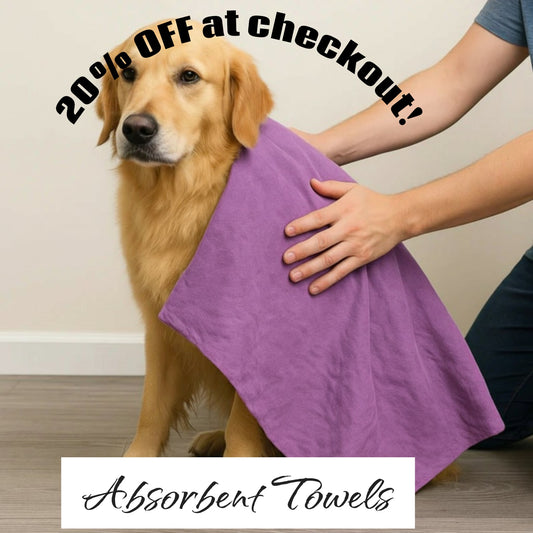 Super Absorbent Multi Purpose Chamois Towels | Fast Drying Pet Grooming and Car Detailing Cloths | Large 68x88 and Small 66x43